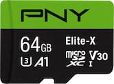 PNY - 64GB Elite-X Class 10 U3 V30 microSDXC Flash Memory Card