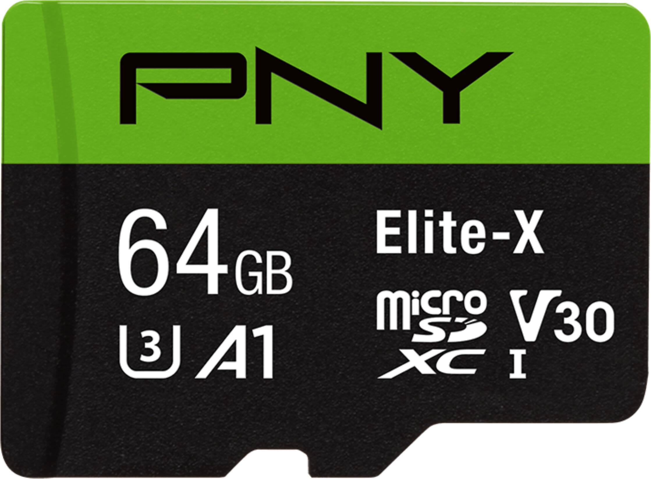 PNY 64GB Elite-X microSD V30 A1 XC I
