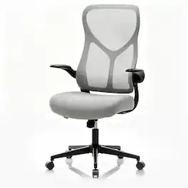 Sweet - Ergonomic Office Chair, Computer Desk Chair with Adjustable Armrest, High Back Swivel Chair for Home Office - Gray