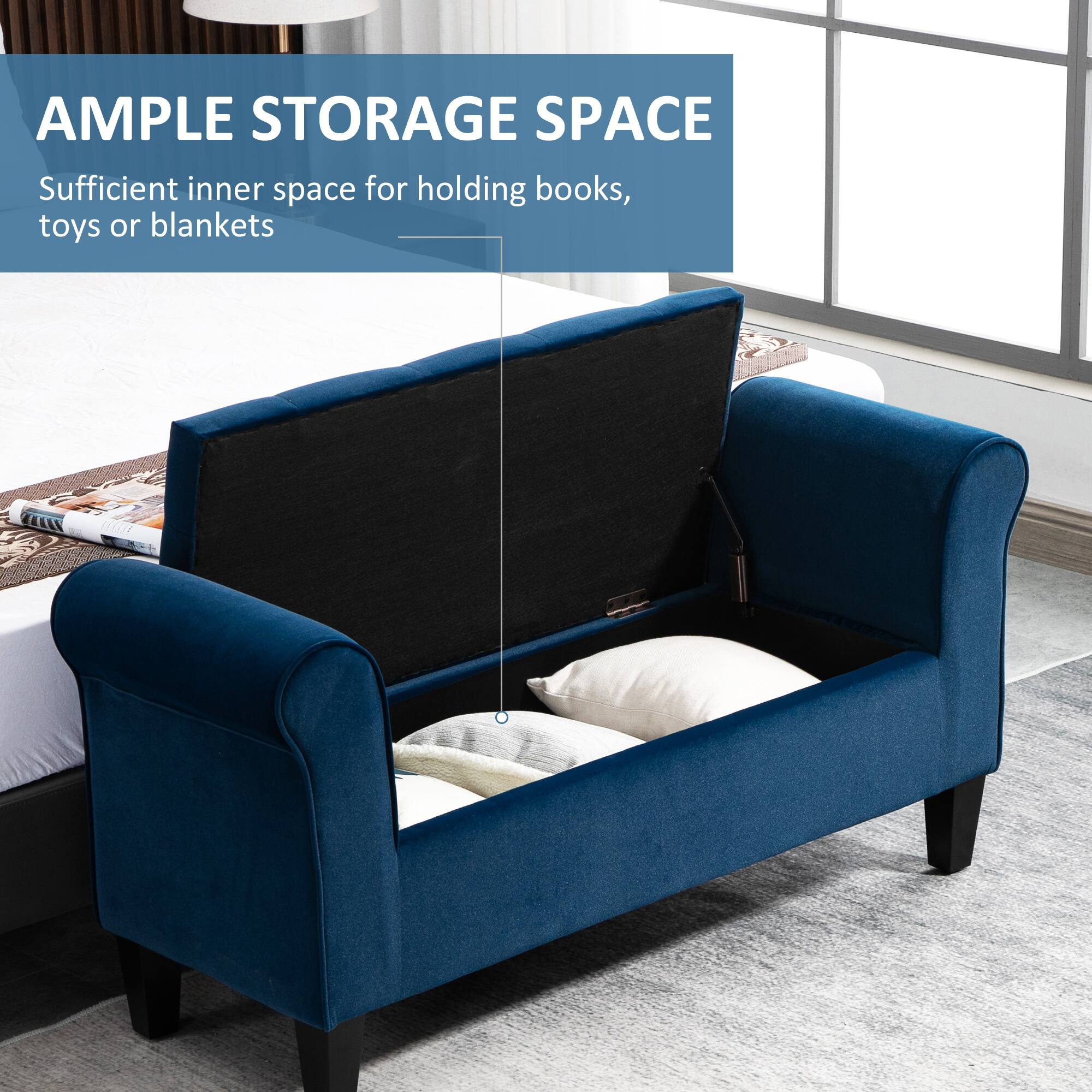 AMPLE STORAGE SPACE  
Sufficient inner space for holding books, toys or blankets