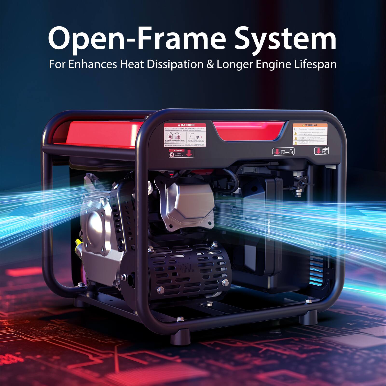 Open-Frame System For Enhances Heat Dissipation & Longer Engine Lifespan
