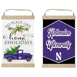 Jardine - Northwestern Wildcats 12" x 20" Reversible Banner Sign - White