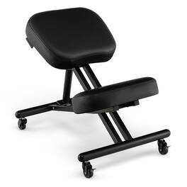 Costway - Ergonomic Kneeling Adjustable Stool Chair with Lockable Universal Wheels - Black