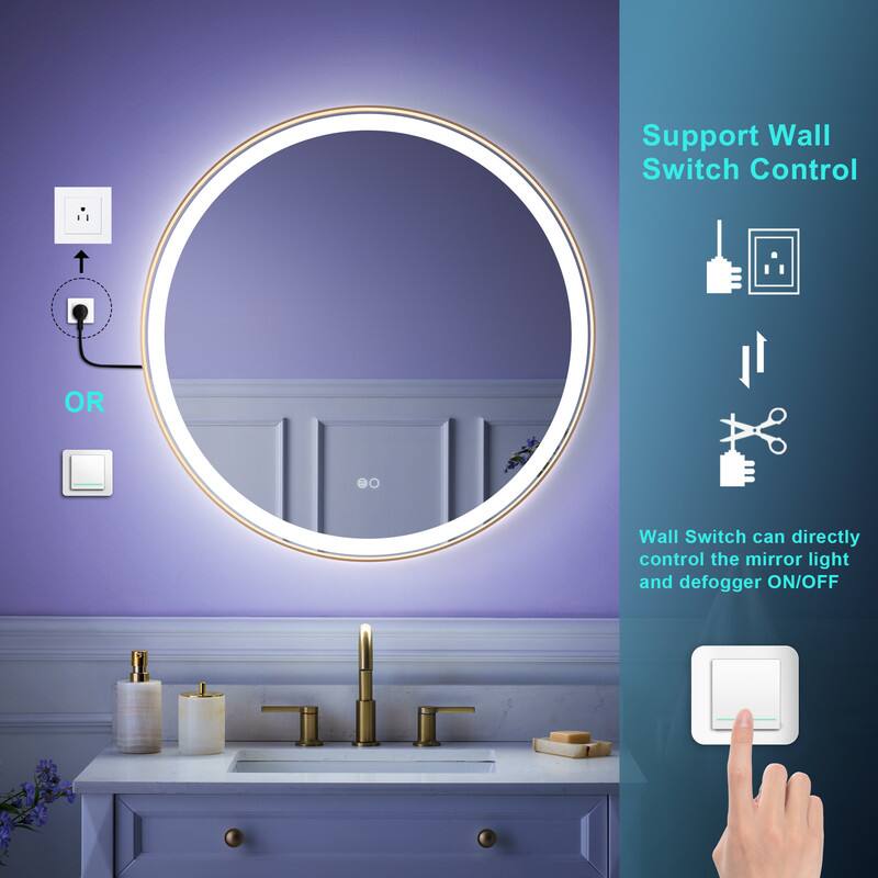 Support Wall Switch Control

OR

Wall Switch can directly control the mirror light and defogger ON/OFF