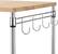 Alt View 5. Finnhomy - Finnhomy 3-Tier Rolling Kitchen Cart – 15" D x 23" W Oak Wood Top with Slider Shelf, Chrome - Chrome.
