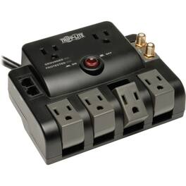 Eaton Tripp Lite Series Protect It! 6-Outlet Surge Protector - 4 Rotating Outlets, 5-15P Input, 1440 Joules - Unknown
