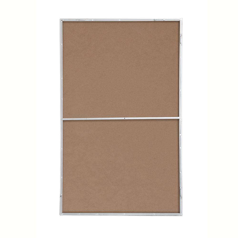 Angle. Elegant Decor - Metal frame rectangle mirror 30 inch in silver - Silver.