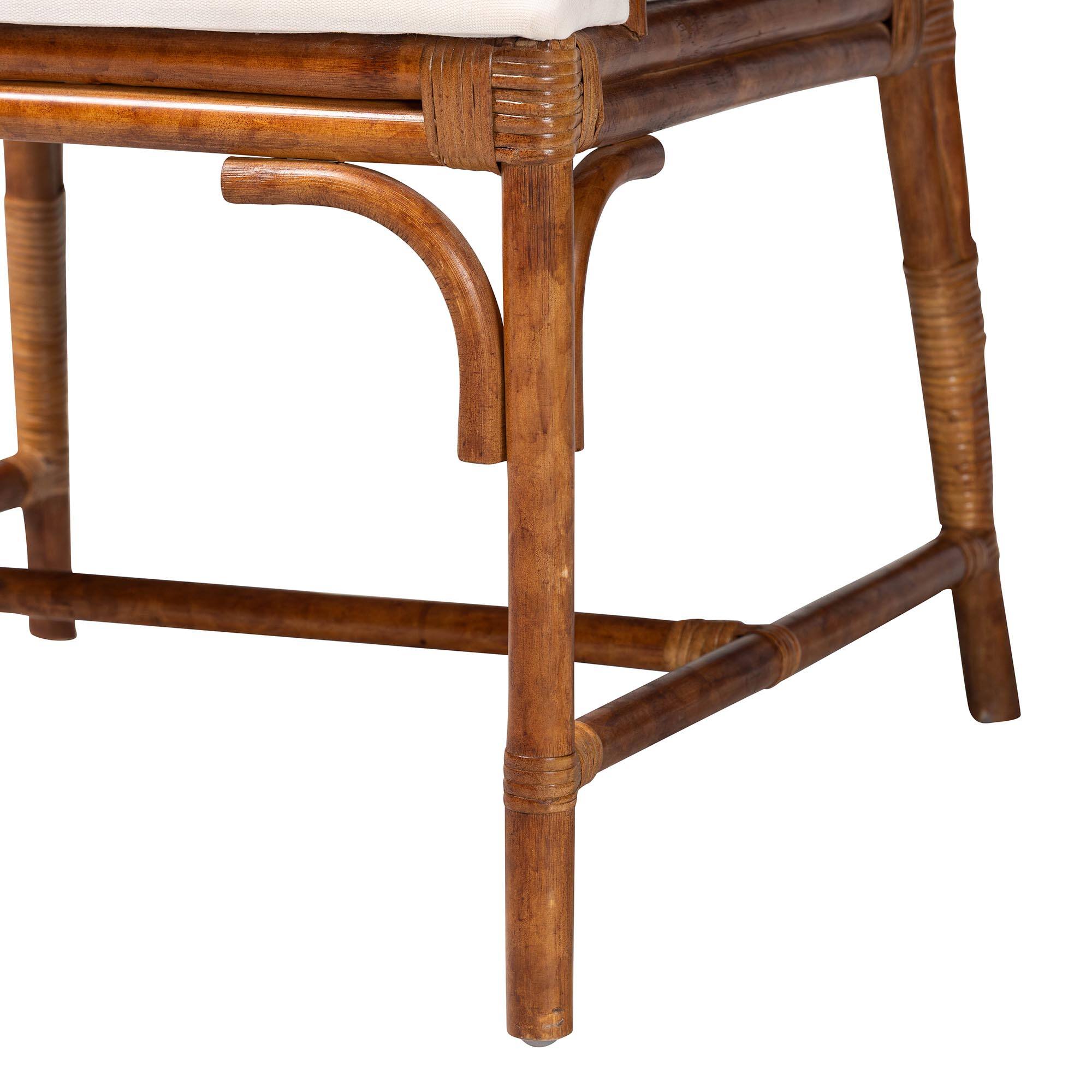 Alt View 2. bali & pari - Aella Marbled Tortoise Natural Rattan Armchair - Handcrafted Wicker Accent Seating with Open Back - Marbled Tortoise Brown/White.