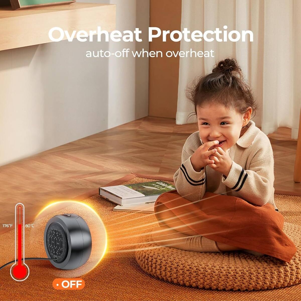 Overheat Protection auto-off when overheat  
176°F  
80°C  
OFF