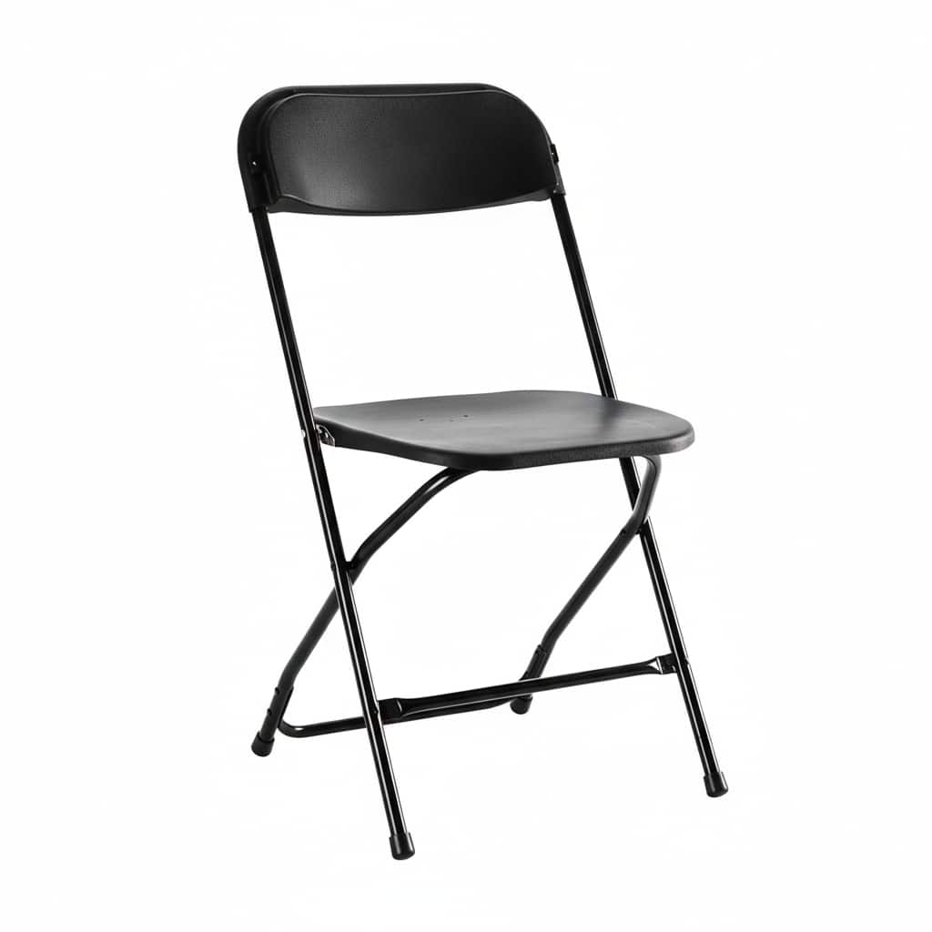 AOITUN - Folding Chair 10 Pack Stackable, Durable and Portable for Outdoor and Indoor Use - Black
