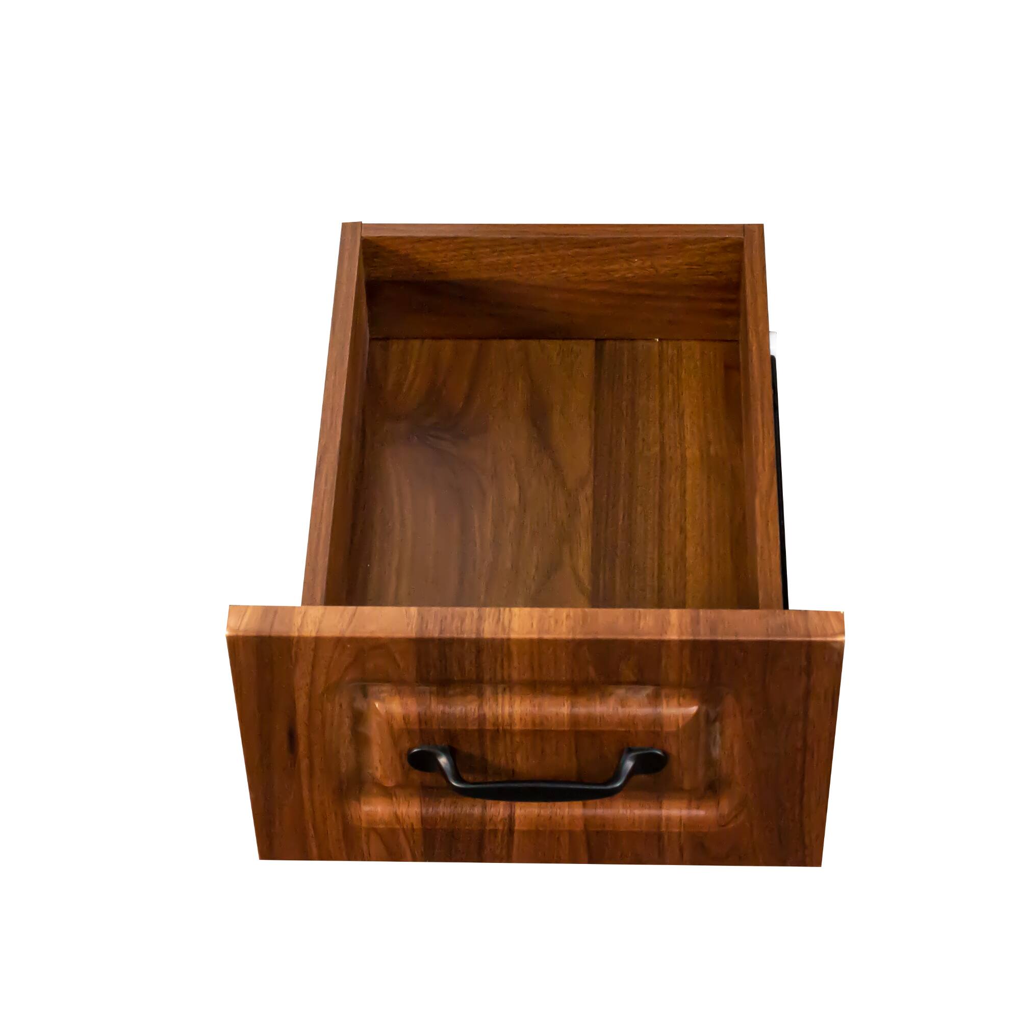 Alt View 4. Tiramisubest - L-Shaped Corner Computer Desk,Study Modern Style Table with Drawers,Bookshelf & Hutch,2-in-1 L-Shaped Design - Walnut.