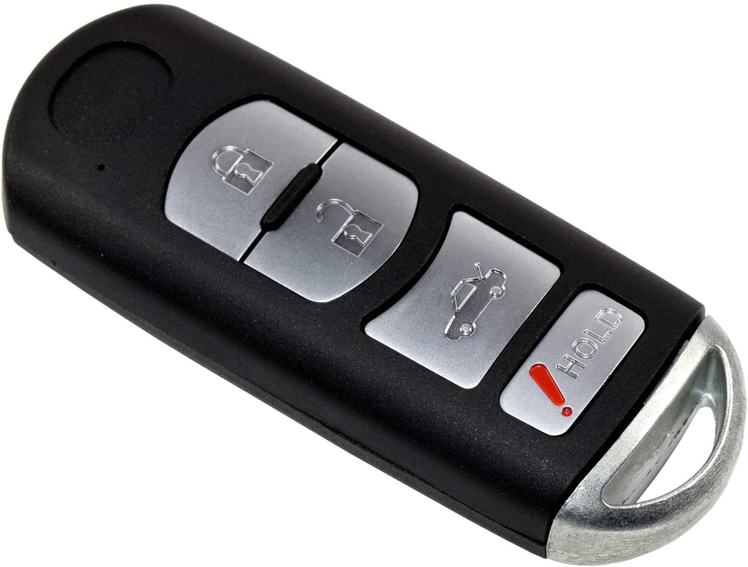 Left. HQRP - Remote key fob shell case 4-button keyless entry for Mazda 6, MX-5 Miata 2009-2016 - Black.