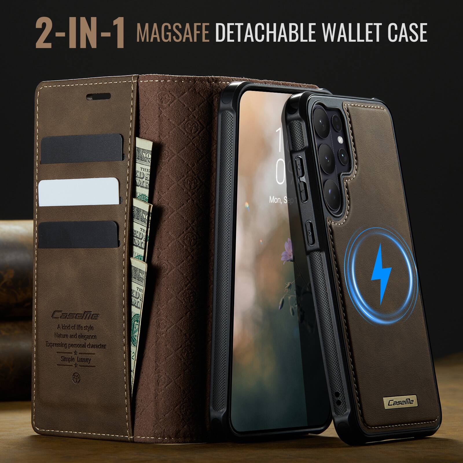 2-IN-1 MAGSAFE DETACHABLE WALLET CASE

1 NO 10 THE Mon, Sp 4 Caseme

A kind of life style Nature and elegance Expressing personal character Simple Lunney

CaselMe