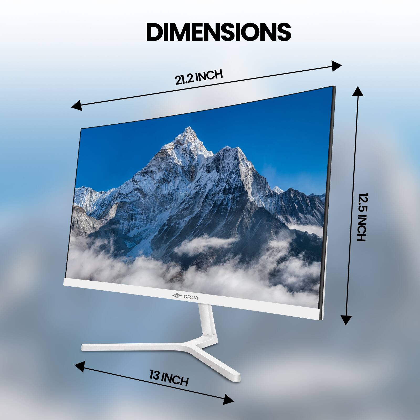 DIMENSIONS
21.2 INCH
12.5 INCH
13 INCH