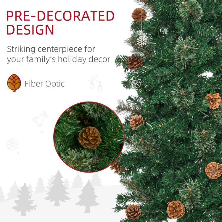PRE-DECORATED DESIGN  
Striking centerpiece for your family's holiday decor  
Fiber Optic