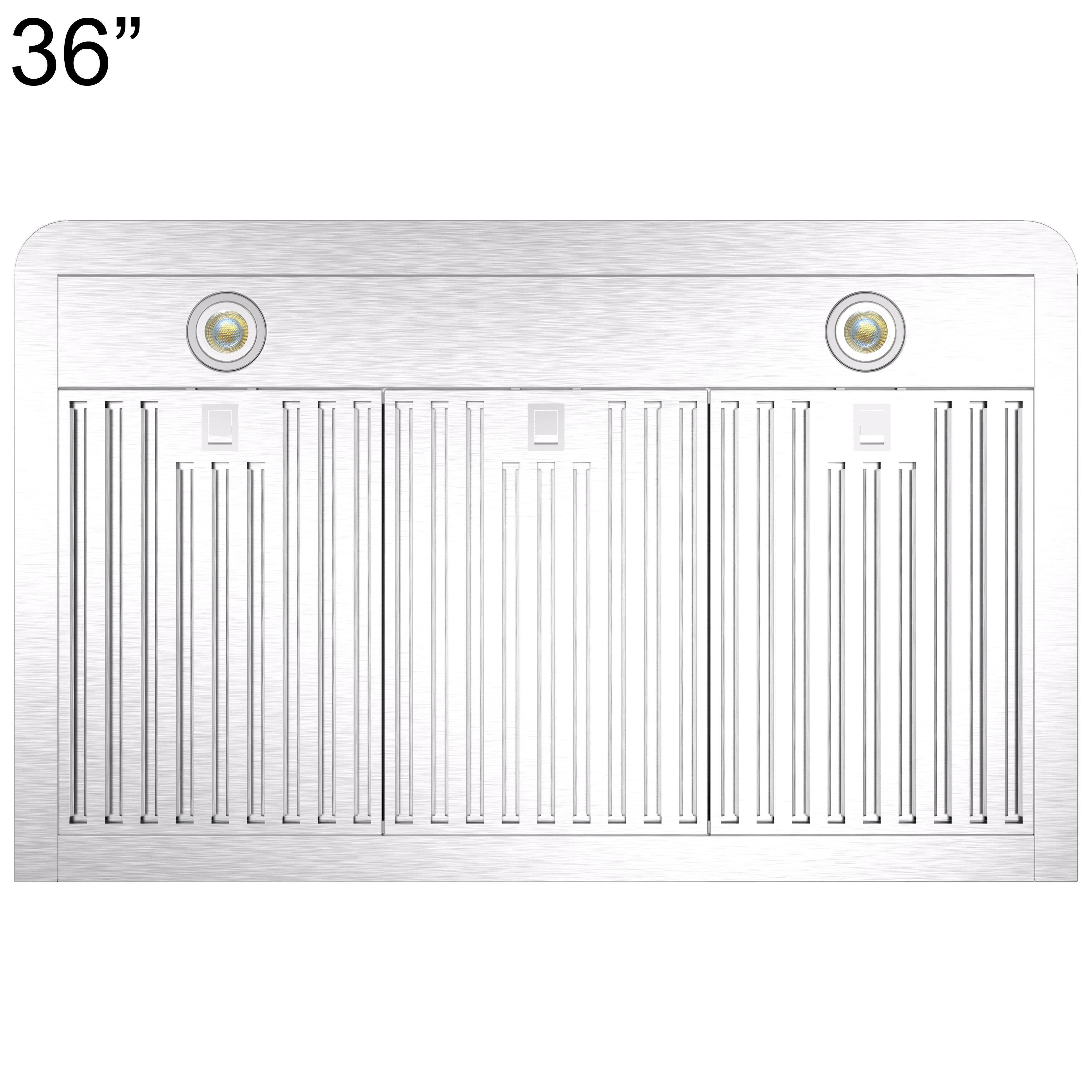 Alt View 12. Windster Hoods - 36" Gesture Sensing Under Cabinet Range Hood - Stainless Steel - Stainless Steel.