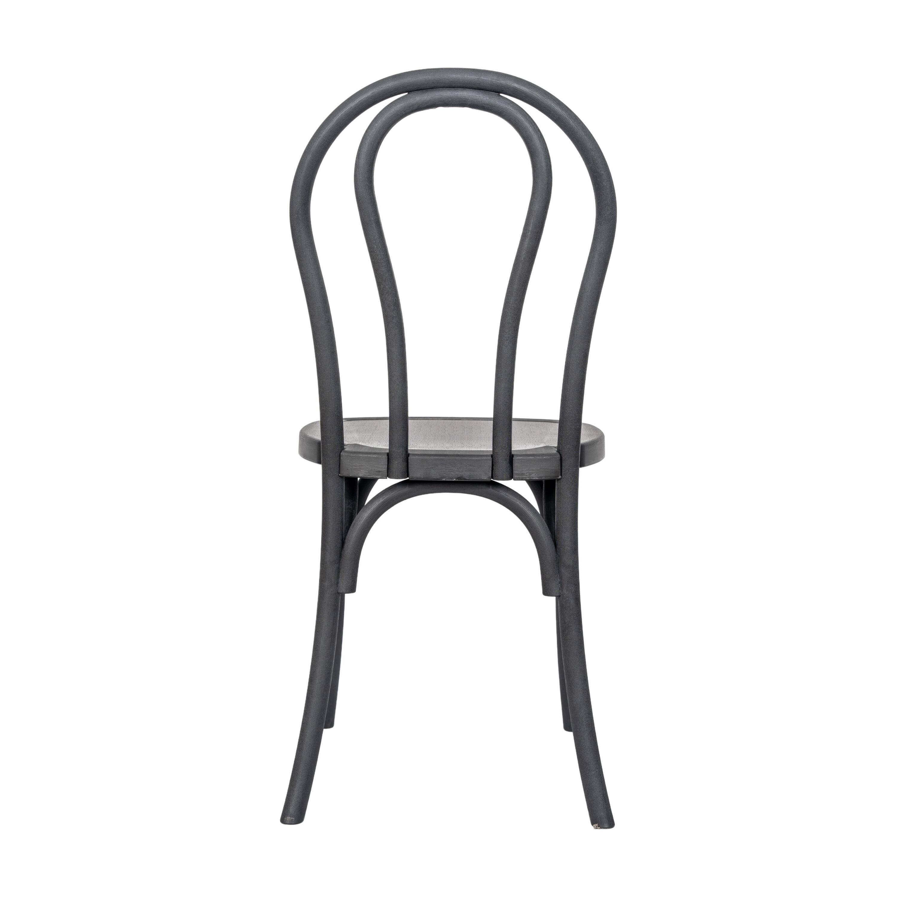 Alt View 7. Emma + Oliver - Hensler Set of 2 Weather-Resistant Wood Look Stackable Resin Thonet Chairs for Indoor/Outdoor Use - Black.