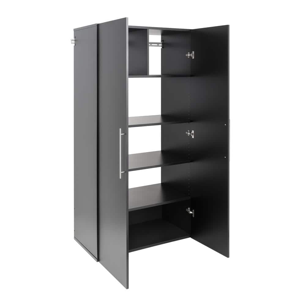 Prepac - HangUps 36" Large Storage Cabinet - Black