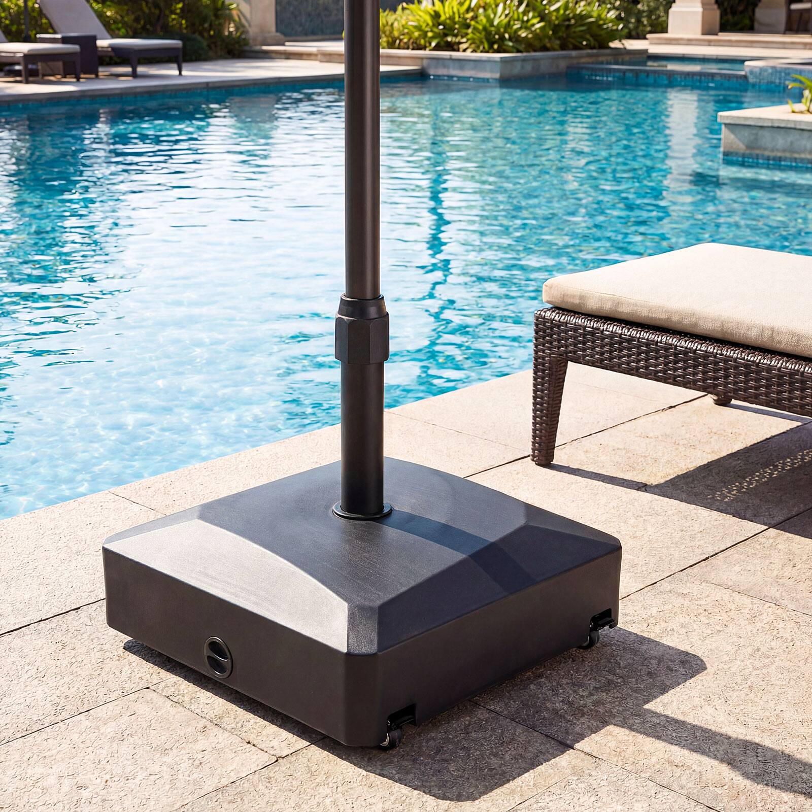 Alt View 1. Costway - Costway 176 LBS Mobile Fillable Patio Umbrella Base with 4 Wheels 2 Locks for 1.4-1.9" Pole - Black.