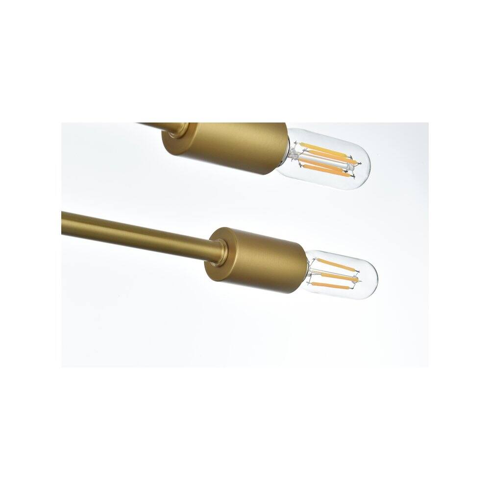 Alt View 2. Living District - Script 19 Inch Flush Mount Ceiling Light in Satin Gold - Satin Gold.