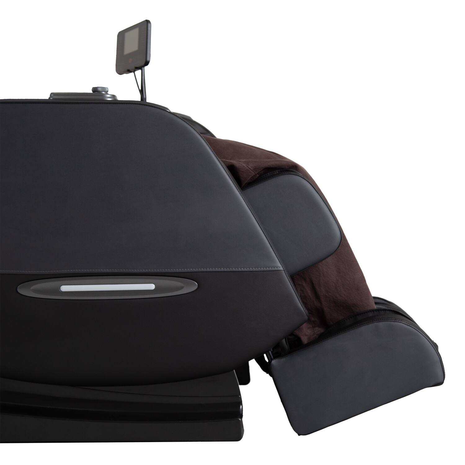 Back. Titan - Royale Zero Gravity Massage Chair with 8 Heated Rollers - Black - Black.