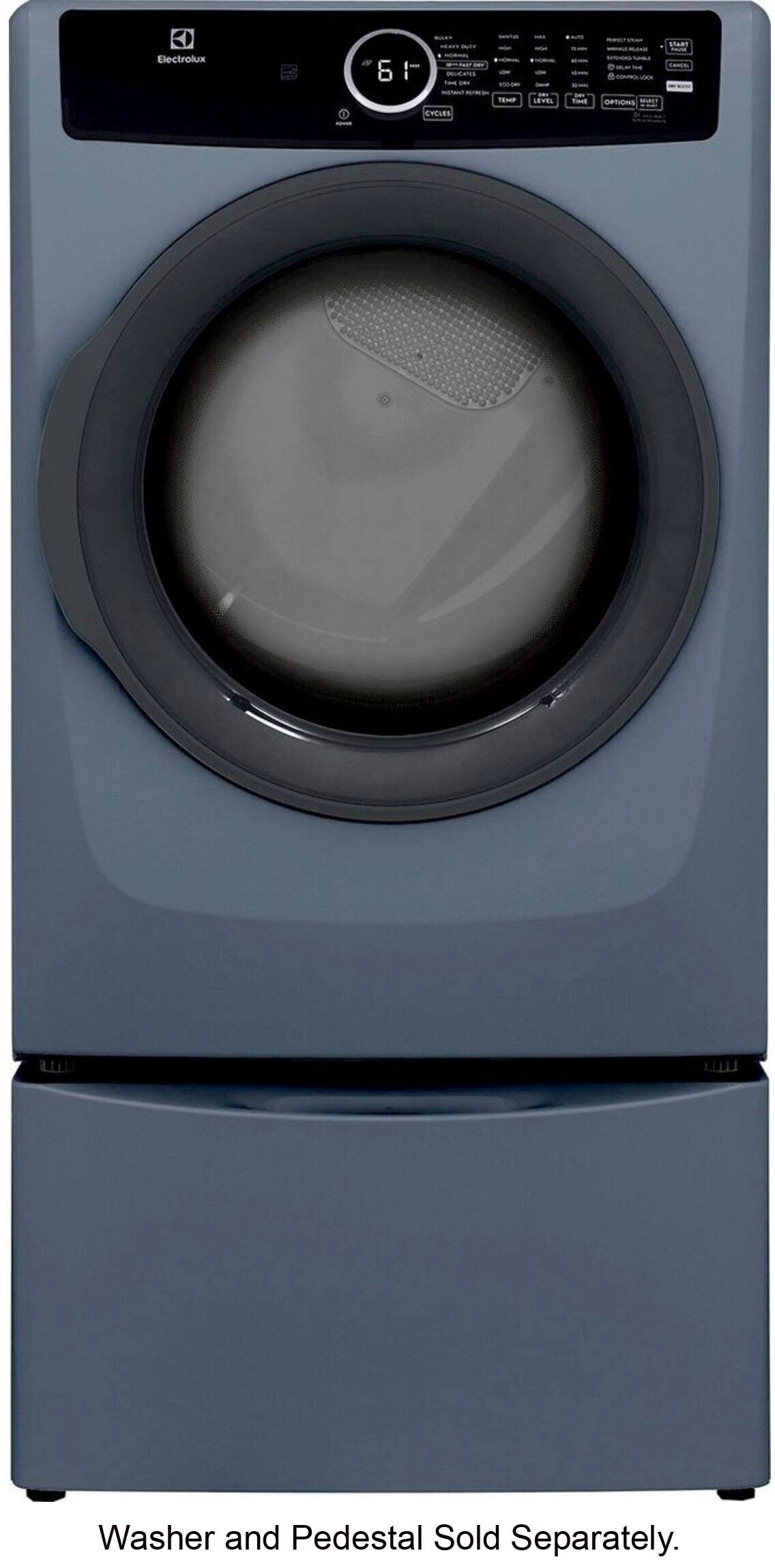 Electrolux D6 Duato - Stwas BANCE CYCLE TEMP LEVEL I OPTIONS  
Washer and Pedestal Sold Separately.
