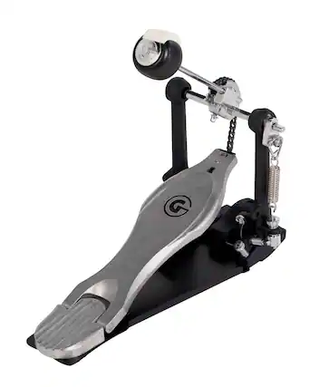 Front. Gibraltar Hardware - 5000 Series Chain Drive Bass Drum Pedal, with Single Chain Mechanism, G Style Fast Touch Footboard.