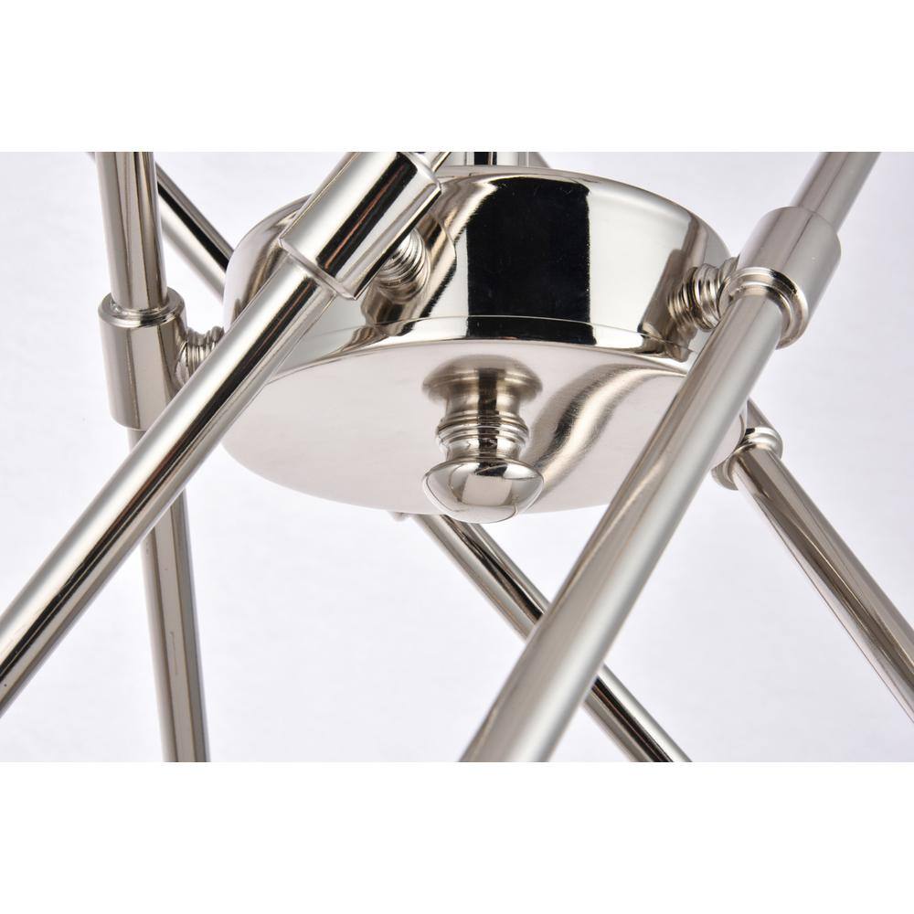 Left. Living District - Axel 10 Lights polished Nickel Pendant - Polished Nickel.