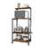 Alt View 13. Bestier - Kitchen Baker's Rack with Storage Shelves and USB Outlets - Rustic Brown.