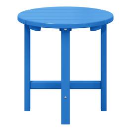 WestinTrends - Dylan Adirondack Round Outdoor Side Table - Pacific Blue