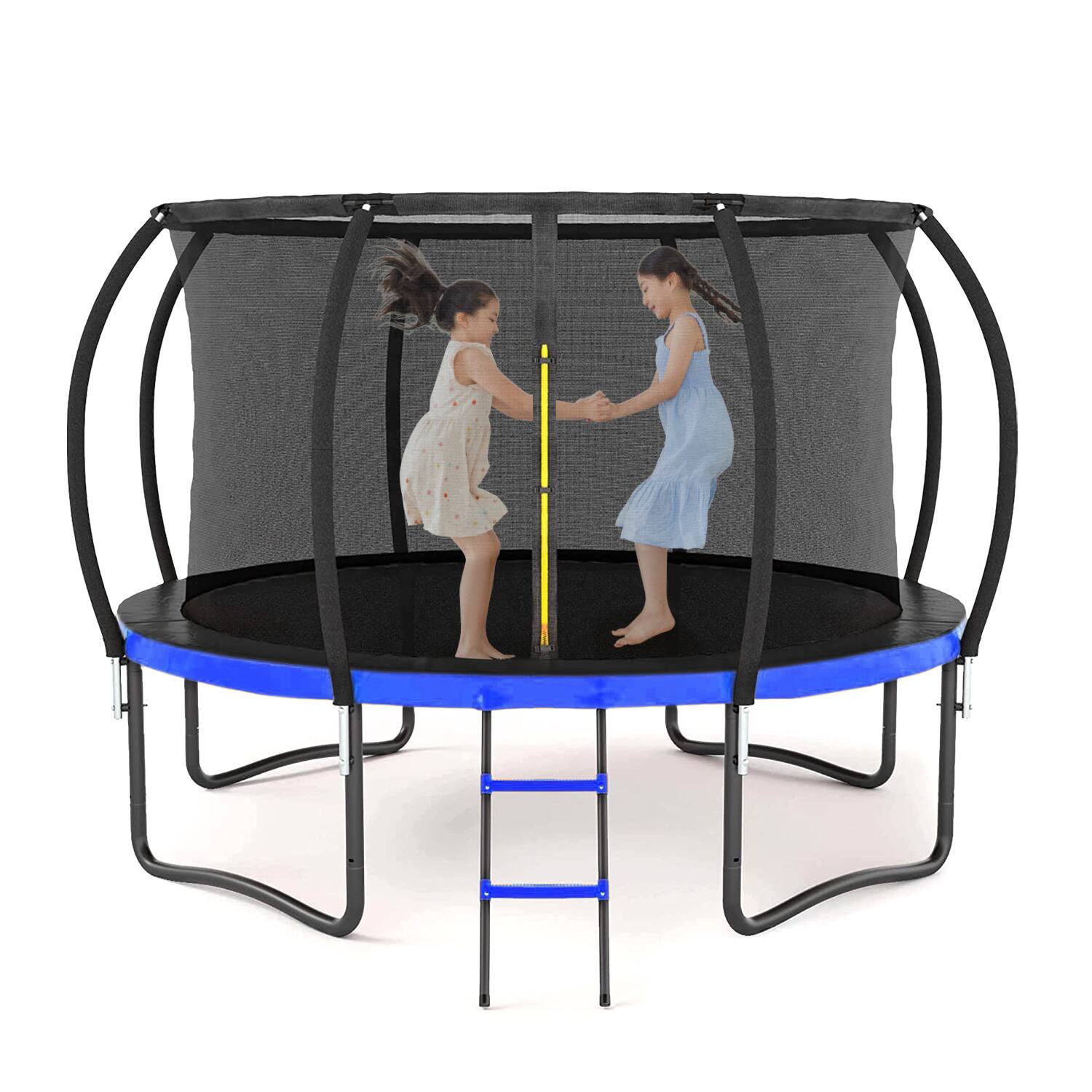 Front. LOVMOR - Lovmor 12 FT Trampoline with Ladder and Safety Enclosure Recreational Trampoline for Kids.