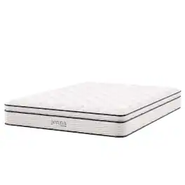 Jenna 10" Innerspring and Foam Queen Mattress by Modway - White