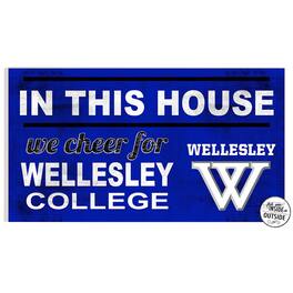 Jardine - Wellesley 11" x 20" Indoor/Outdoor In This House Sign - Blue