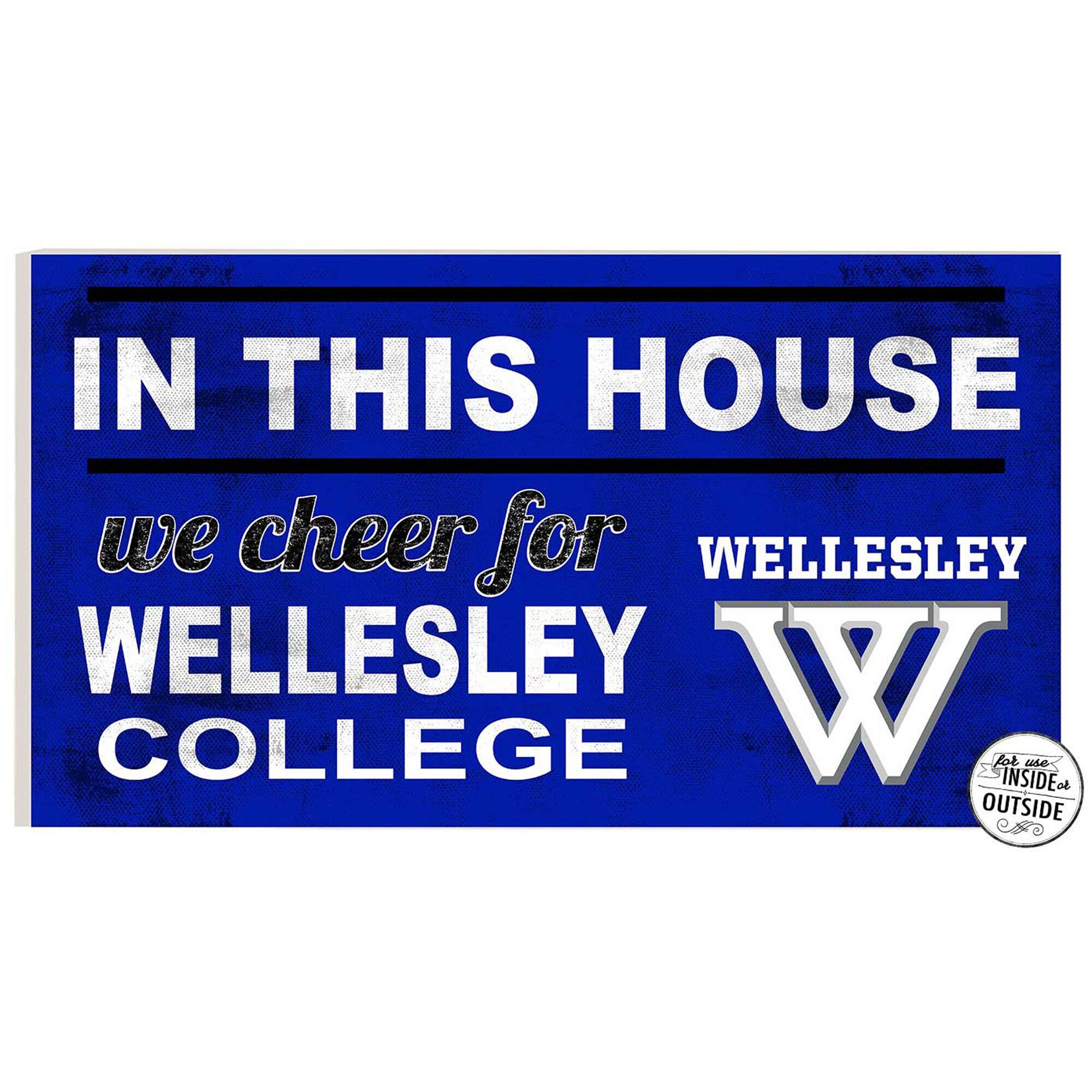 Wellesley Blue 11" x 20" Indoor/Outdoor In This House Sign
