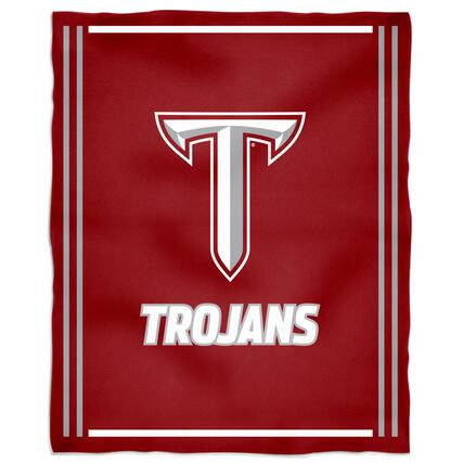 Front. Vive La Fete - Troy University Trojans 36'' x 48'' Children's Mascot Plush Blanket - Multicolor.