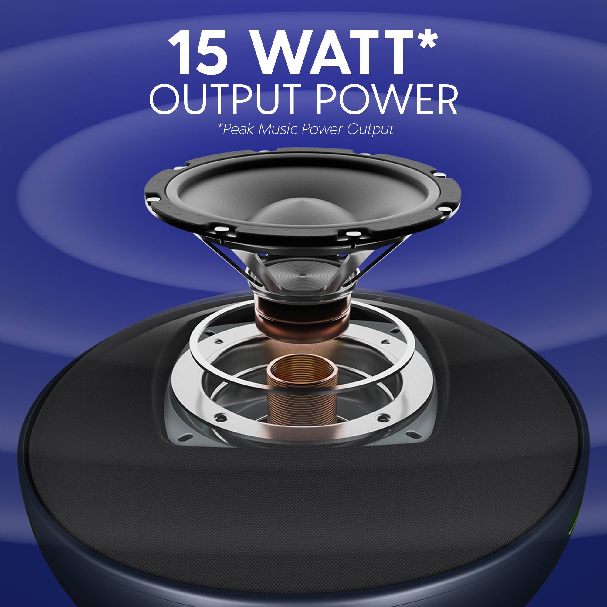 15 WATT* OUTPUT POWER  
*Peak Music Power Output
