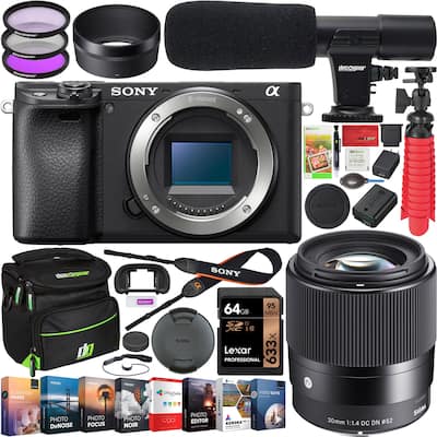 Bundle Sony a6400 Mirrorless Camera Body 4K with Sigma 30mm F1.4 Bundle Sony a6400 Mirrorless Camera Body 4K with Sigma 30mm F1.4