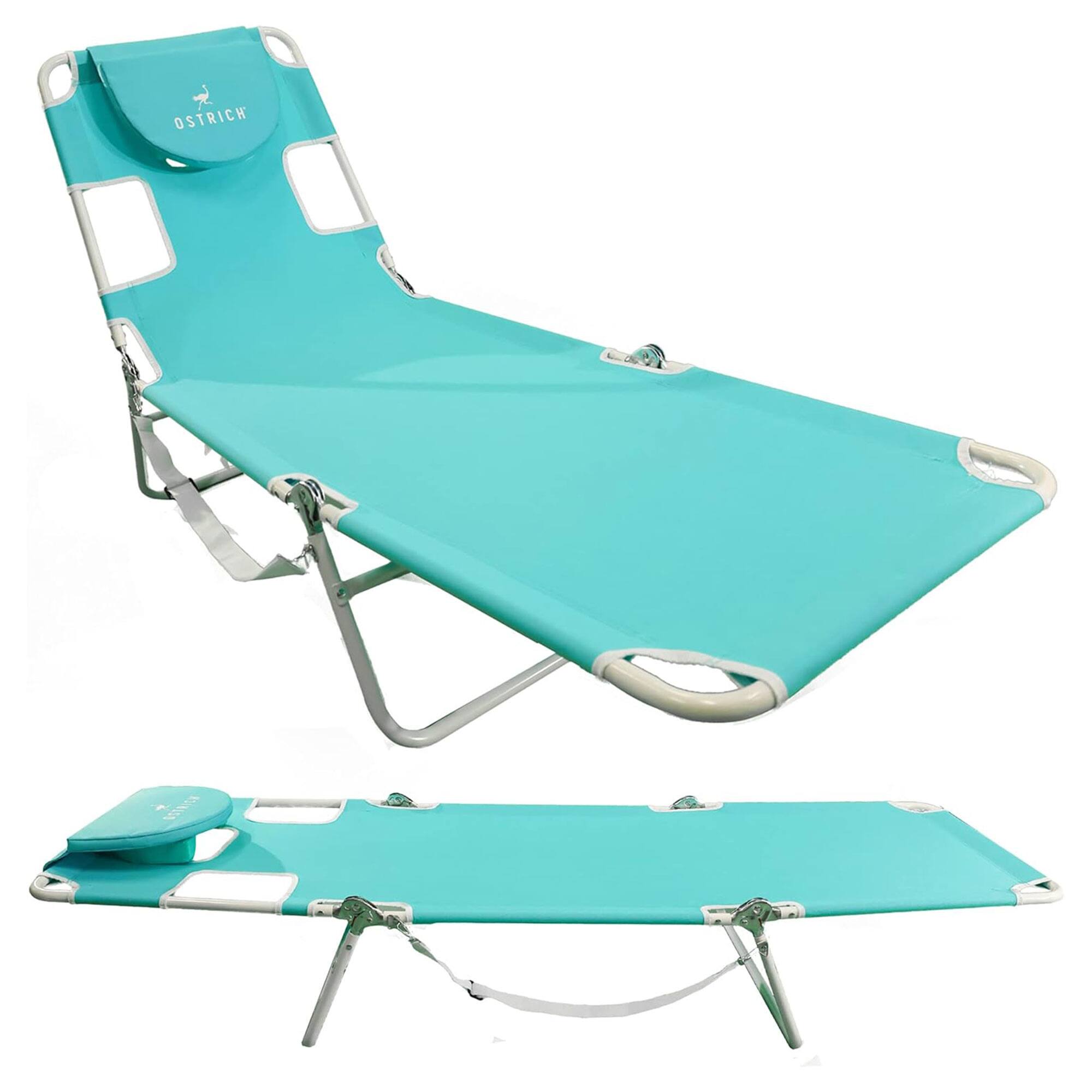 Alt View 5. Ostrich - Ostrich The Original Chaise Lounge, Facedown Beach Pool Tanning Chair, Aqua - Aqua.