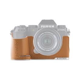 PGYTECH - Leather Half Case for Fujifilm X-S20 Camera, Clay Brown
