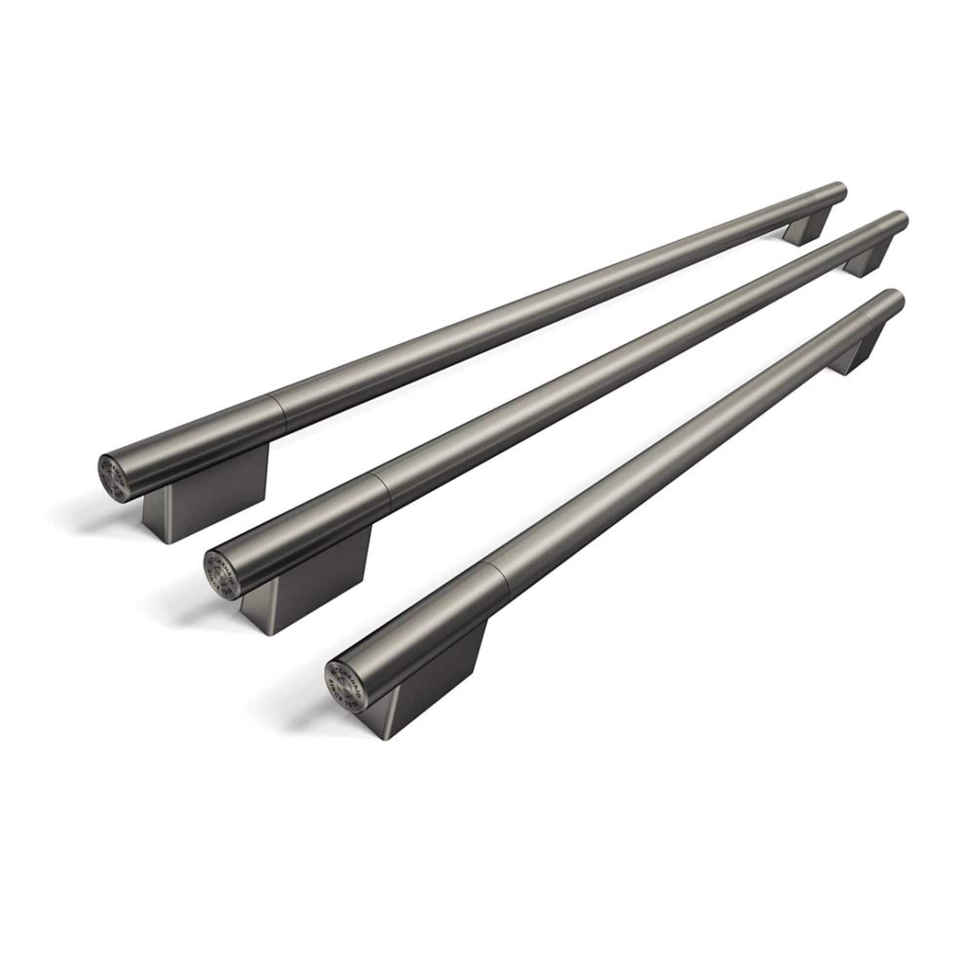 Front. KitchenAid - Handle Hardware Accessory Kit for 36" Built-In French Door Bottom Mount Refrigerator - Black Ore.