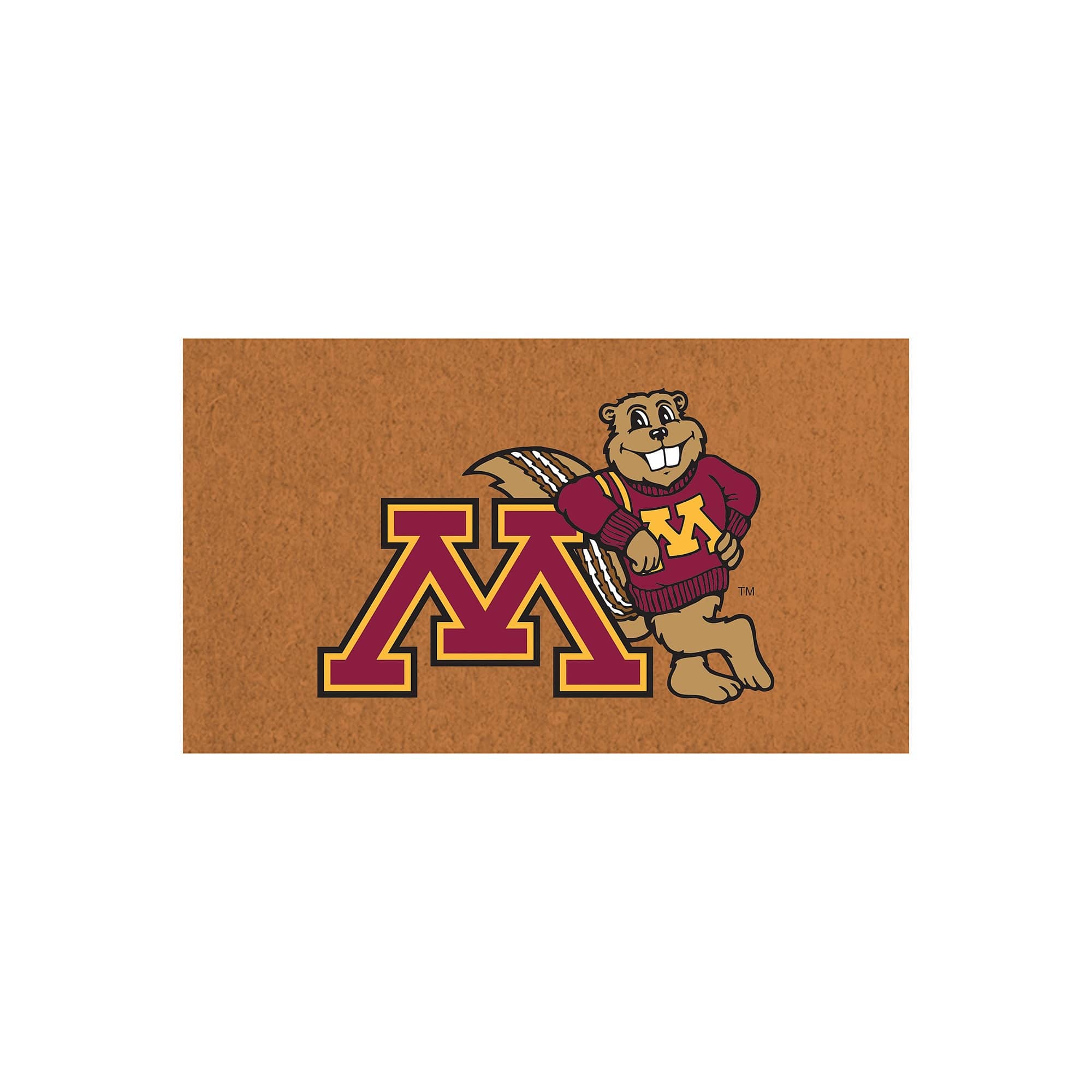 Evergreen Enterprises - Minnesota Golden Gophers 28" x 16" Team Logo Outdoor Coir Mat - Multicolor