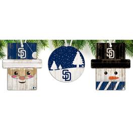 Fan Creations - San Diego Padres 3-Pack Ornament Set - Multicolor