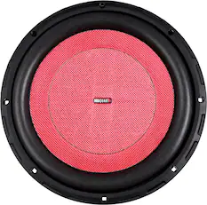 Front. MB Quart - Discus 12" 600W Dual-Voice Subwoofer - Red.
