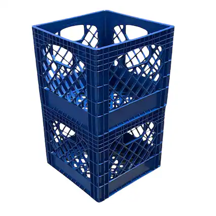 Front. Juggernaut Storage - Juggernaut Storage 2-Pack Crate for Office Storage & Classroom Organization,Blue - Blue.