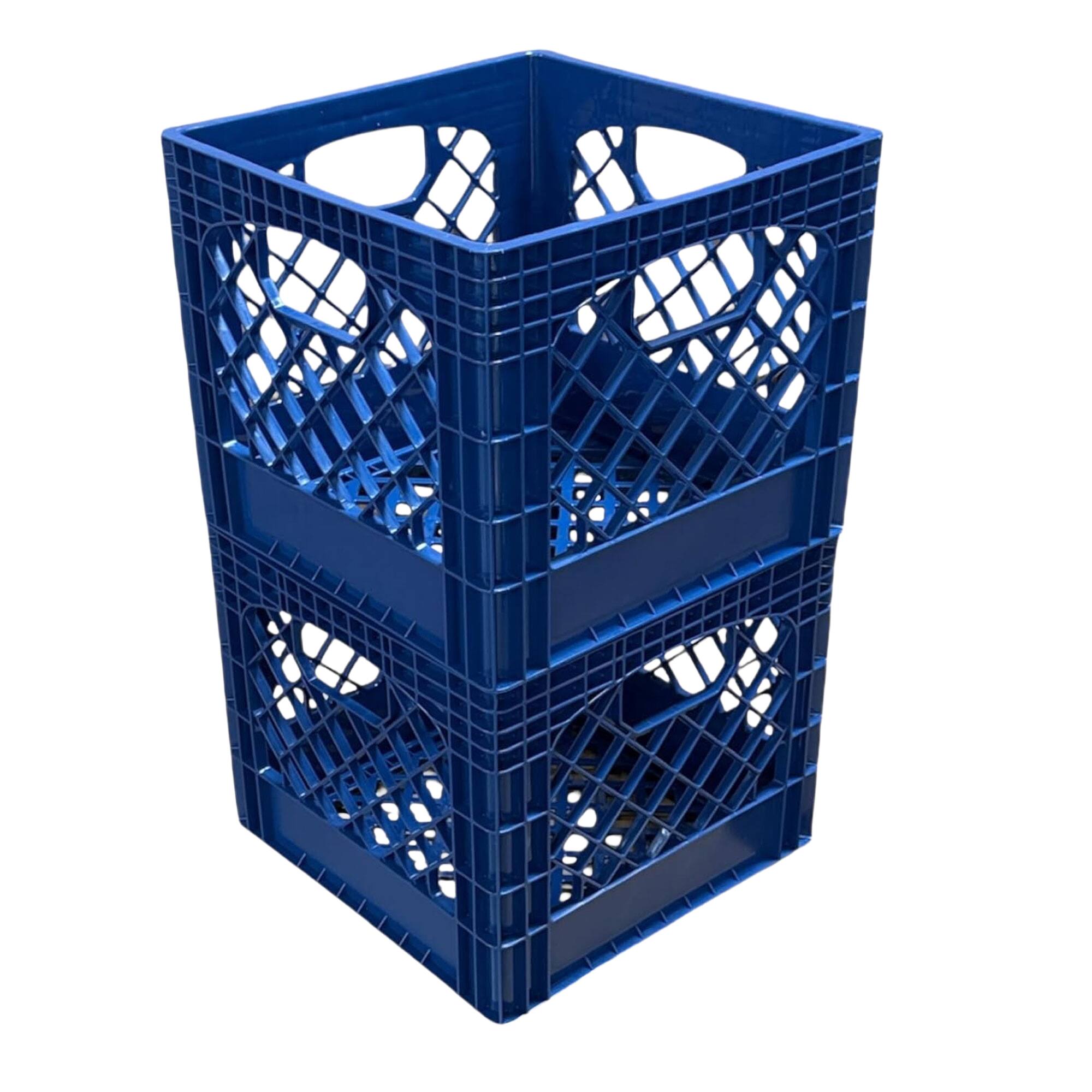 Front. Juggernaut Storage - Juggernaut Storage 2-Pack Crate for Office Storage & Classroom Organization,Blue - Blue.