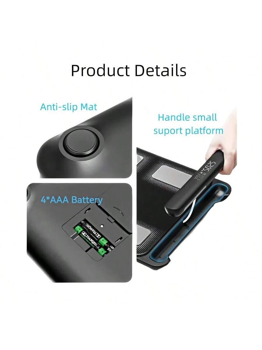 Product Details

- Anti-slip Mat
- Handle small support platform
- 4*AAA Battery