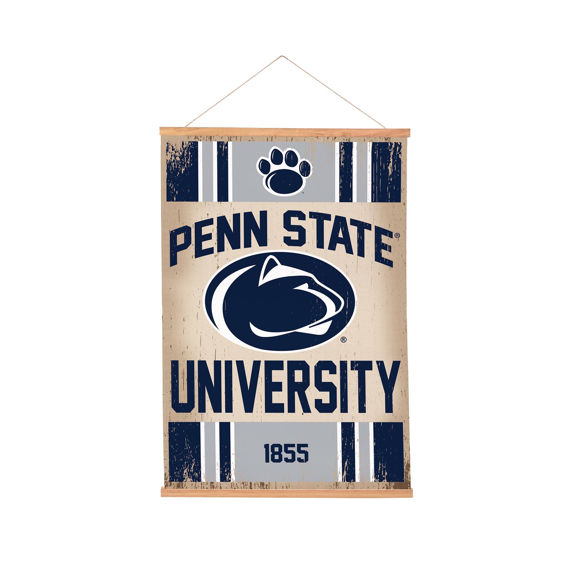 Penn State Nittany Lions 24" x 36" Antique Style Canvas Wall Art Tapestry with Wood Frame