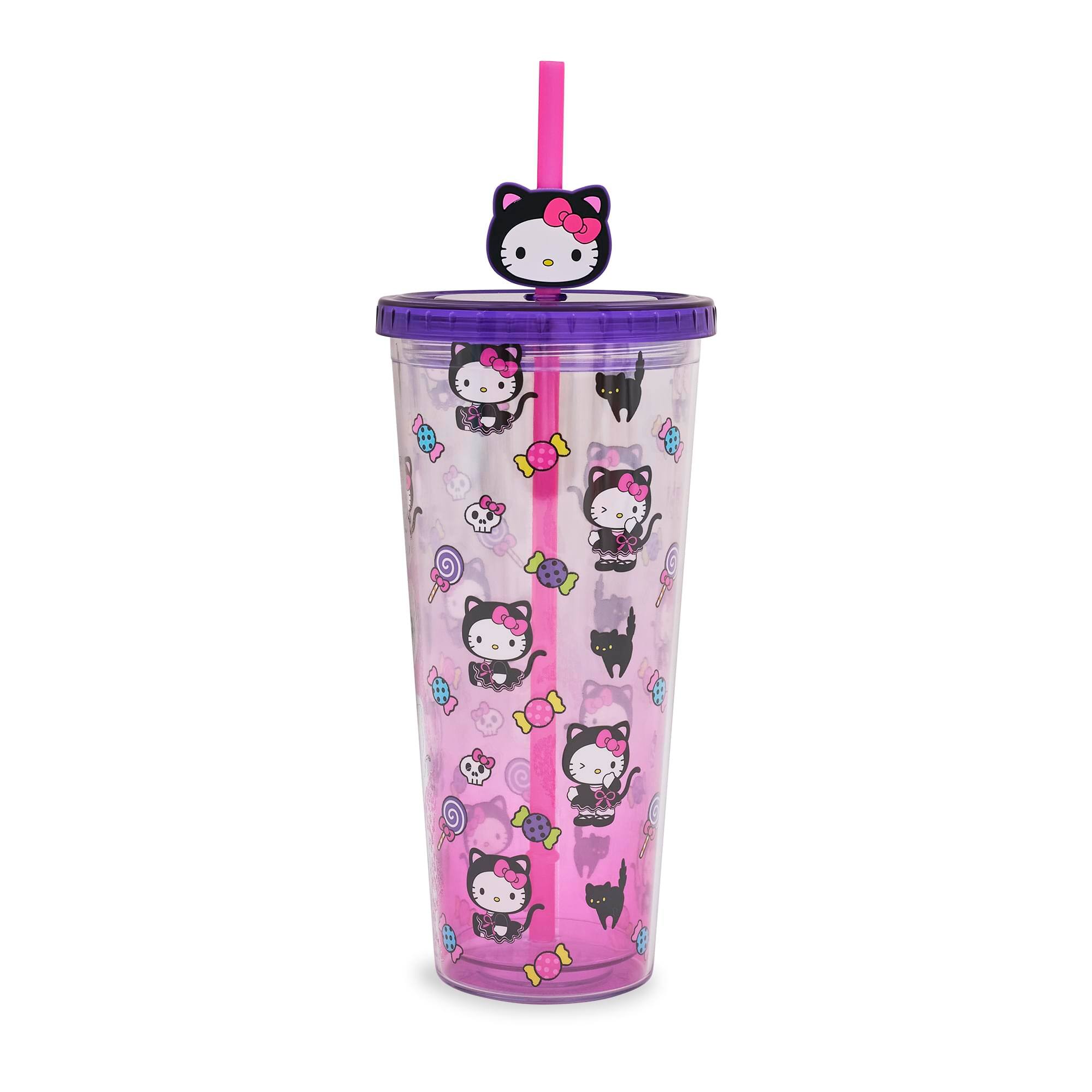 Silver Buffalo Sanrio Hello Kitty and Friends Skeleton 24 Ounce Plastic ...