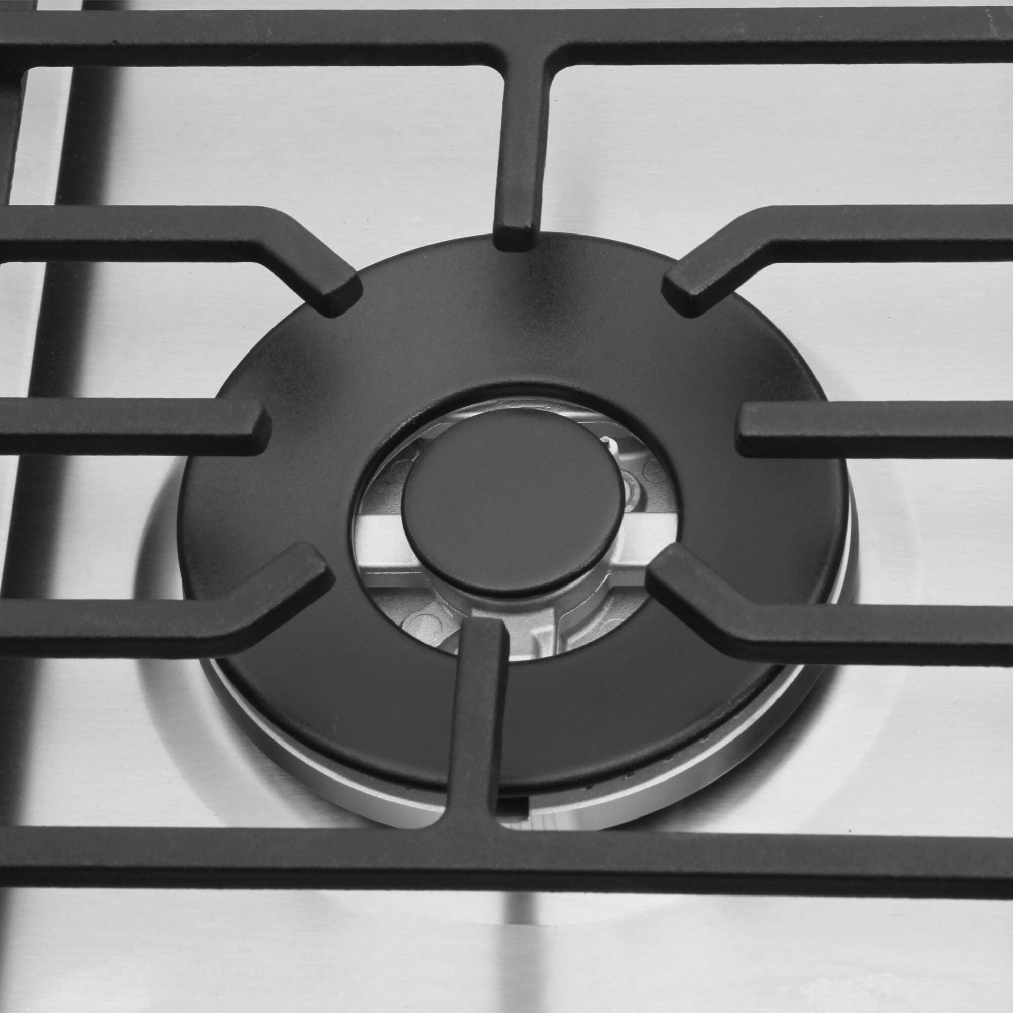 Alt View 4. COSMO - COS-CTGH305SS 30 in. Haven Collection Drop-in Gas Cooktop with 5 Sealed Burners, Cast Iron Grates - Stainless Steel.