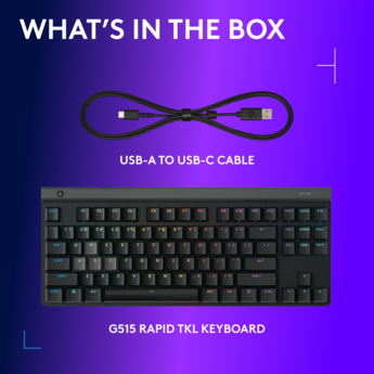 Logitech G515 RAPID TKL Wired Mechanical Analog Low Profile Switch Logitech G515 RAPID TKL Wired Mechanical Analog Low Profile Switch